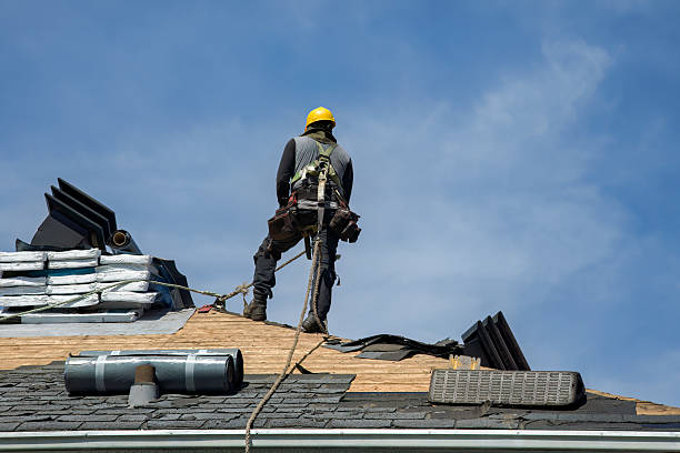 Professional Gutter Installation technician working in Commack, NY